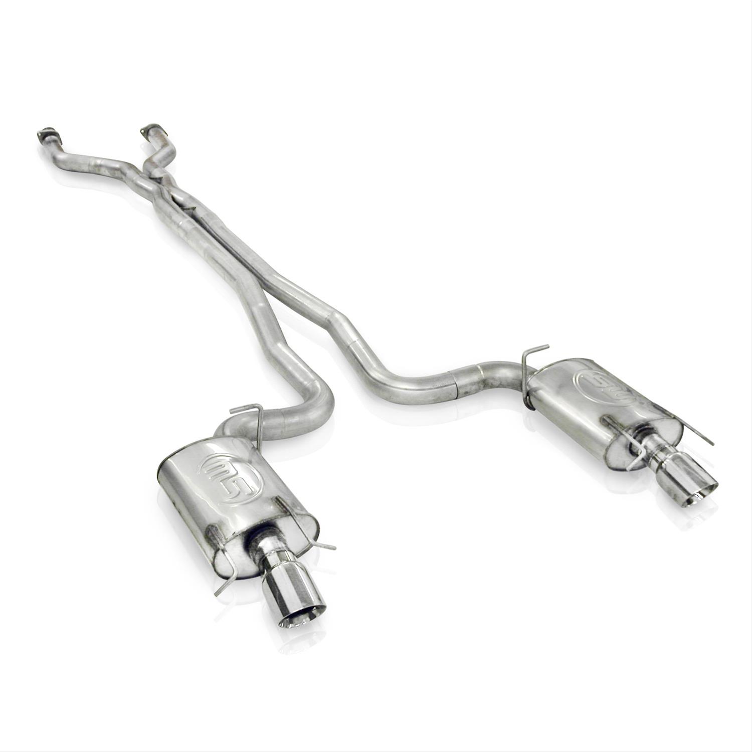 Stainless Works 2009-15 Cadillac CTS-V Wagon 3in Catback System X-Pipe Chambered Mufflers 4in Tips