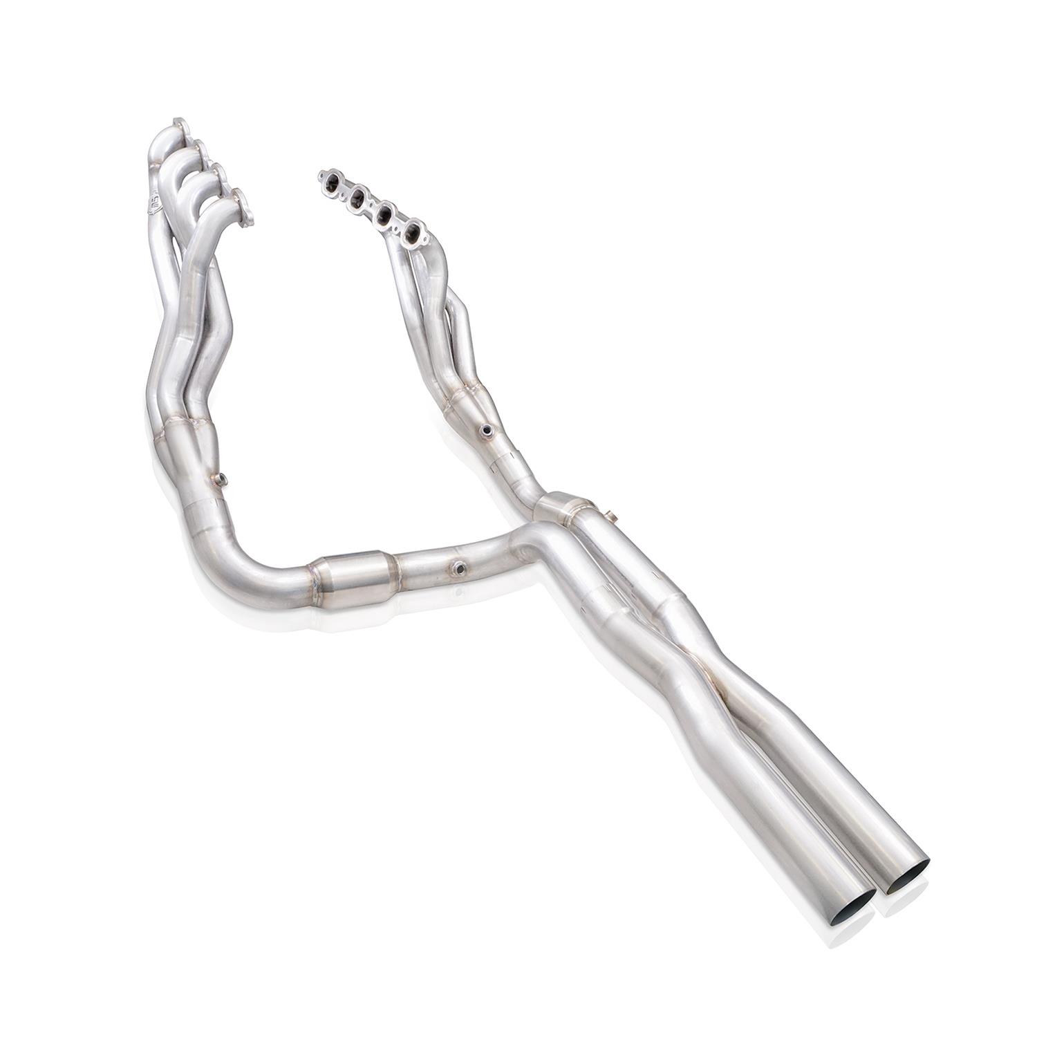 Stainless Works 15-19 Chevrolet Tahoe 6.2L Headers 1-7/8in Primaries High-Flow Cats 3in Leads X-Pipe thumbnail 6