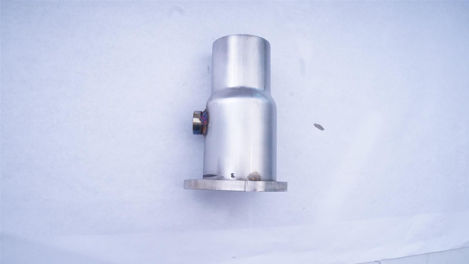 Stainless Works Collector Adapter 3-Bolt 3in OD Tubing 2-1/2in OD Outlet + O2 Bung thumbnail 2