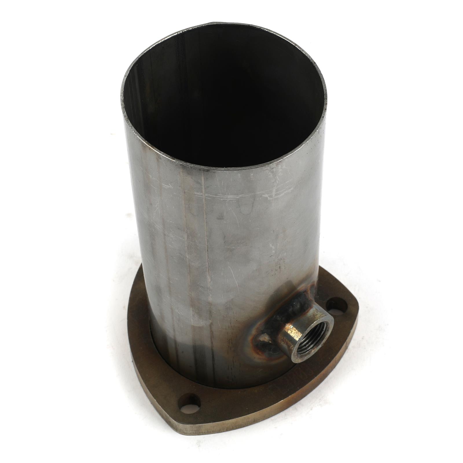 Stainless Works Collector Adapter 3-Bolt 3in OD Tubing 3in OD Outlet + O2 Bung