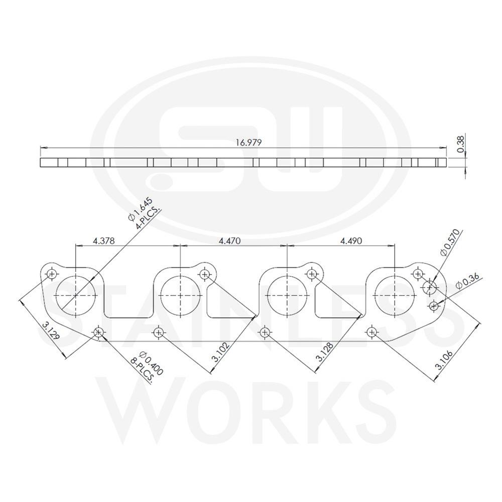 Stainless Works Hemi 5.7L Round Port Header 304SS Exhaust Flanges 1-5/8in Primaries thumbnail 3