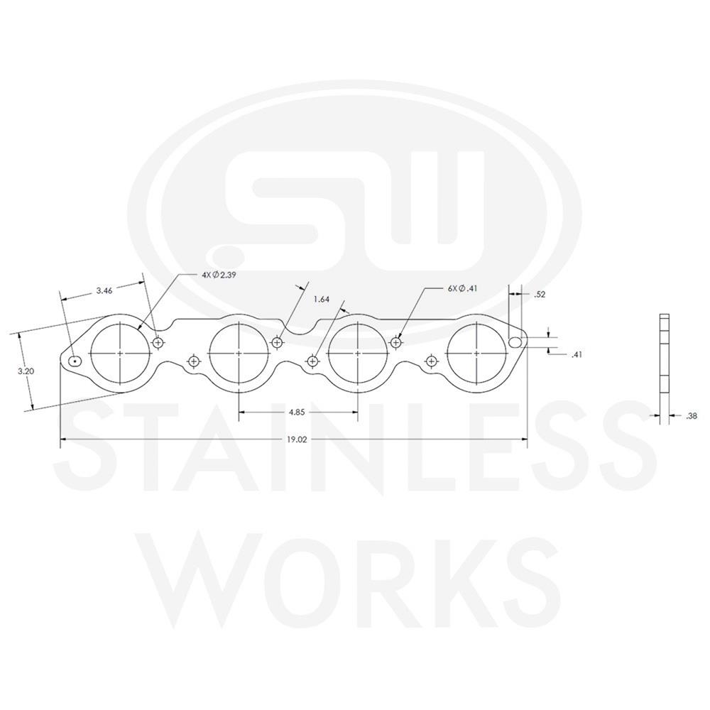 Stainless Works BBC Round Port 304SS Exhaust Flanges 2-3/8in Primaries (Raised Port Heads Only) thumbnail 3