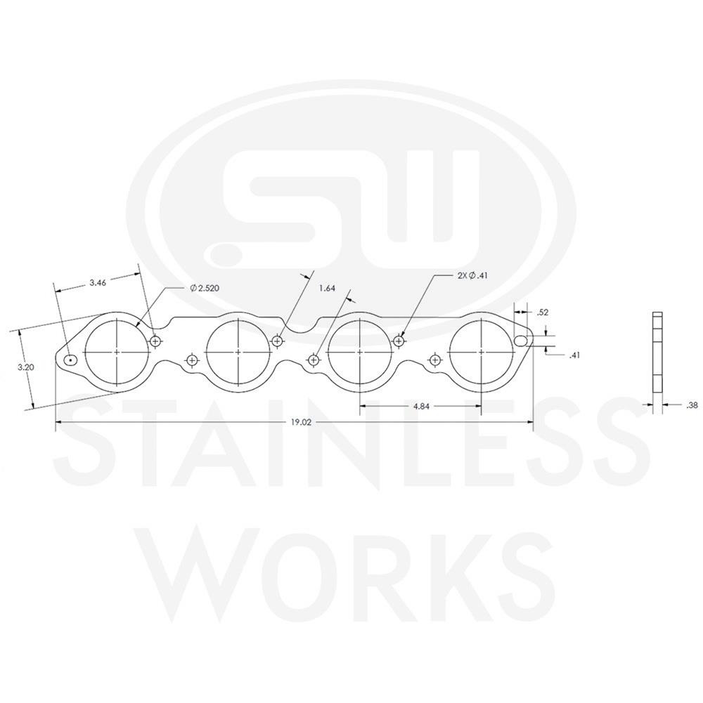Stainless Works BBC Round Port 304SS Exhaust Flanges 2-1/2in Primaries (Raised Port Heads Only) thumbnail 3