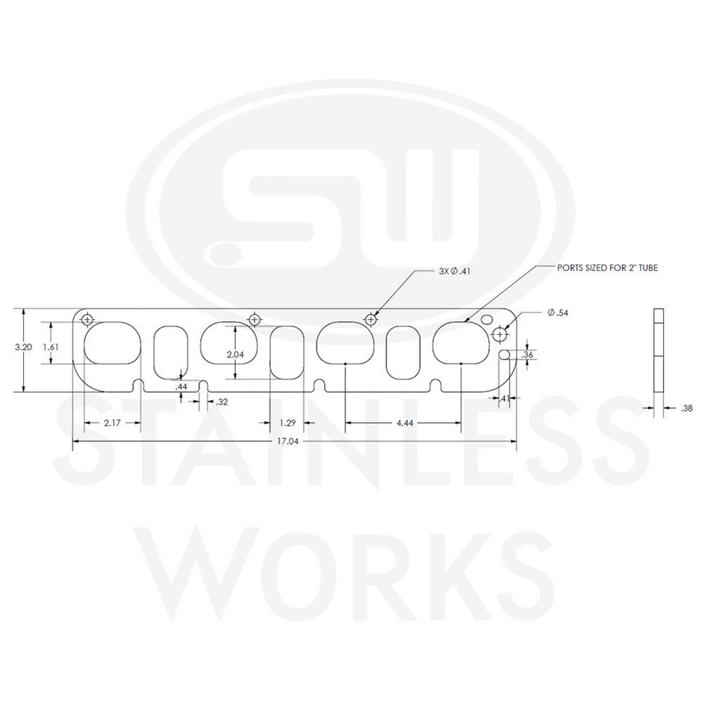 Stainless Works Hemi 5.7L/6.1L/6.4L D-Port Shaped Header 304SS Exhaust Flanges 2in Primaries thumbnail 3