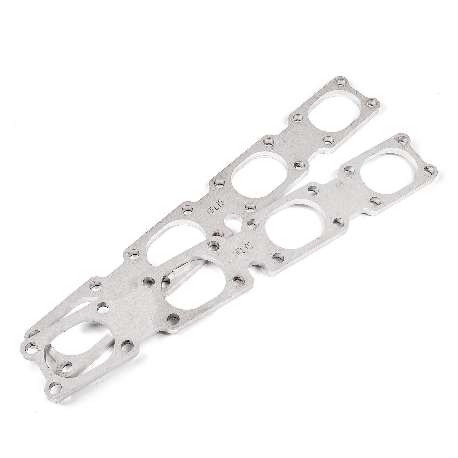 Stainless Works Chevrolet LT5 Flat Rectangular Port Header 304SS Exhaust Flanges 2in Primaries thumbnail 2