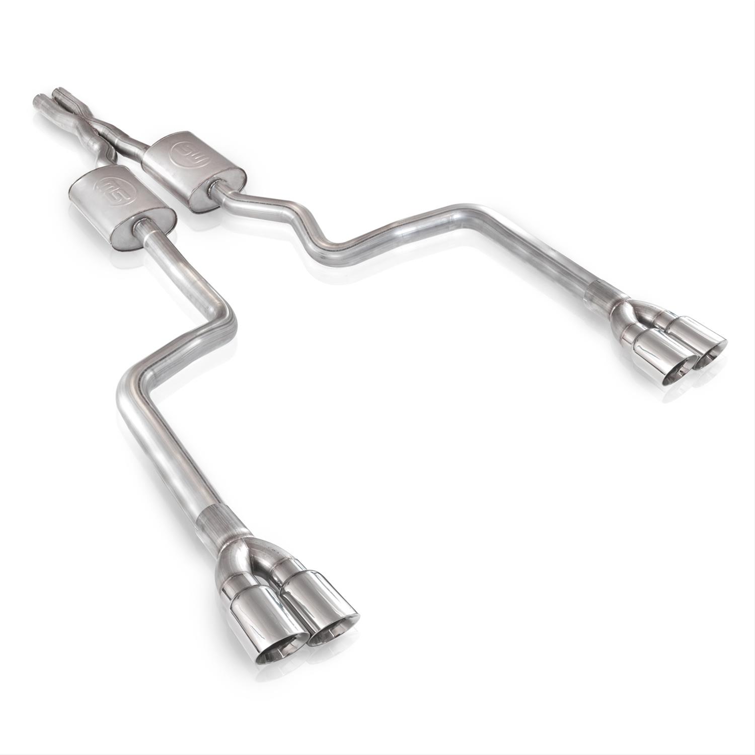 Stainless Works 2008-14 Challenger 3in Catback X-Pipe Chambered Mufflers 3-1/2in Tips