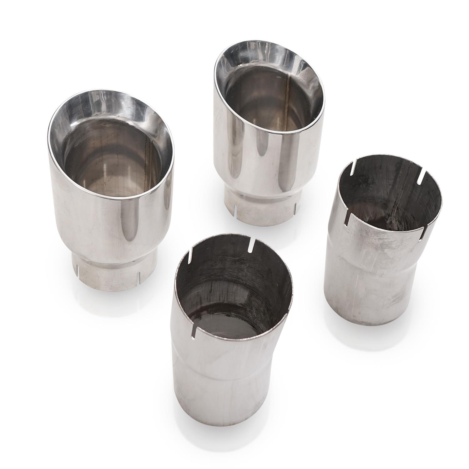 Stainless Works 4in Double Wall Slash-Cut Polished Tip Kit thumbnail 4