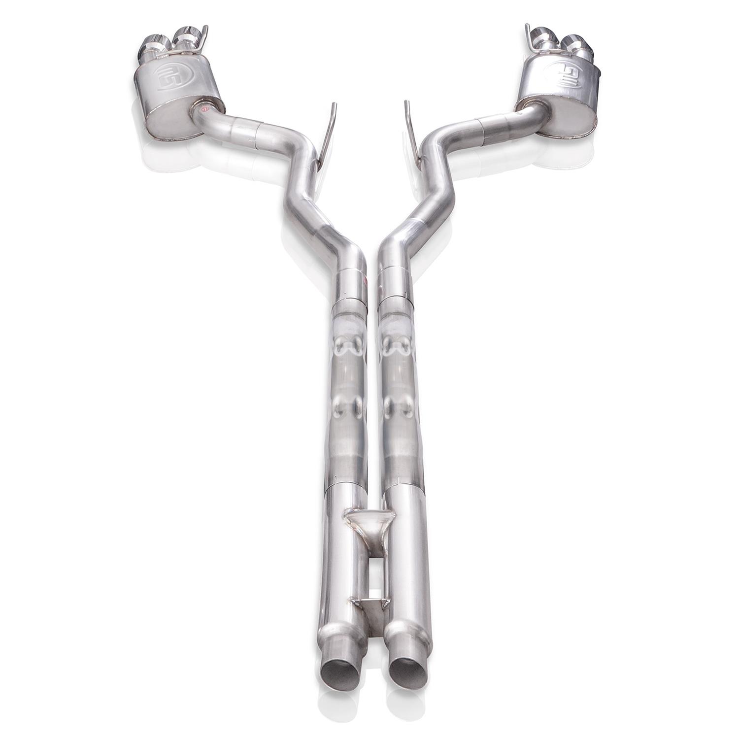 Stainless Works 2018+ Ford Mustang GT 3in Legend Series Catback H-Pipe w/Active Valves & Quad Tips thumbnail 2