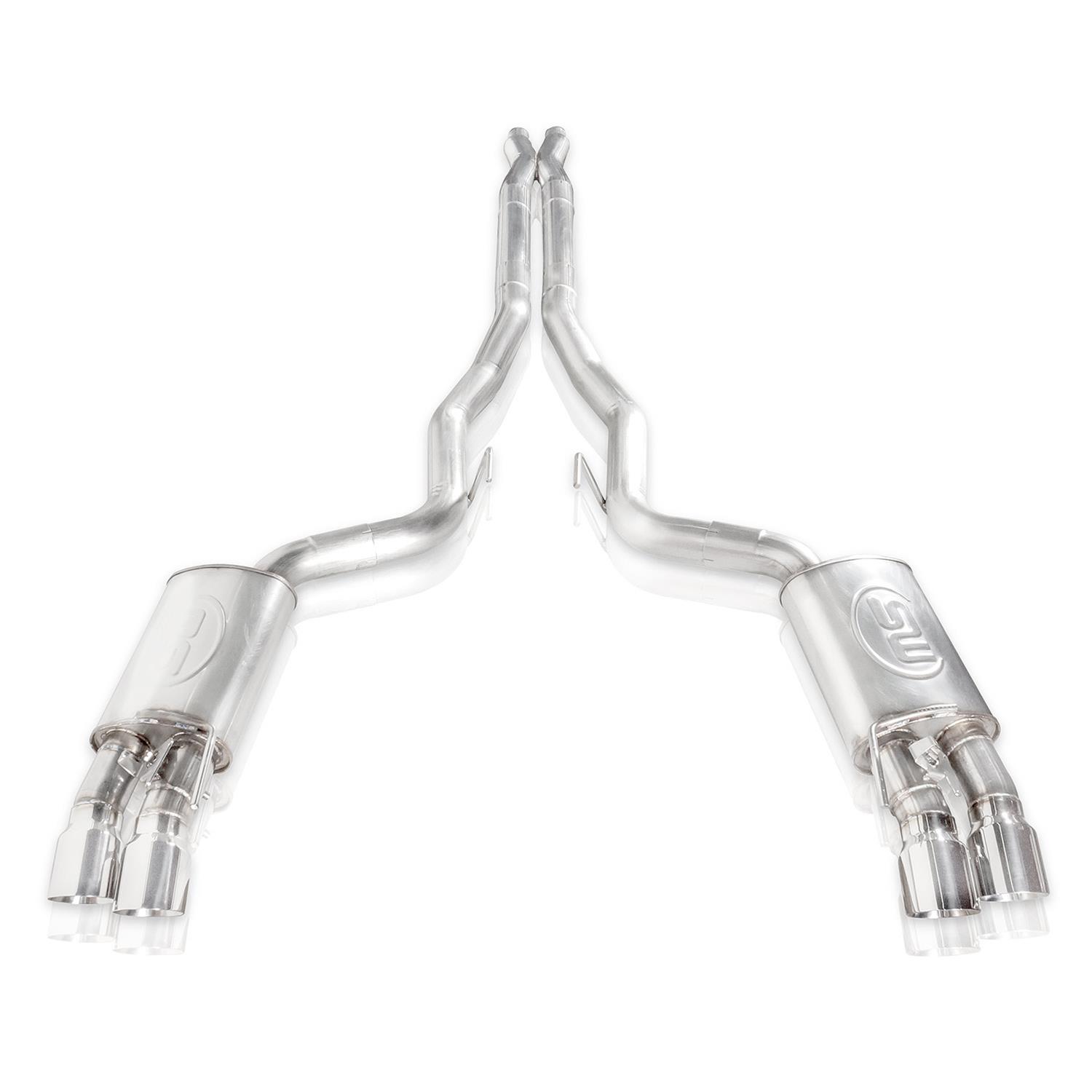 Stainless Works 2018+ Ford Mustang GT 3in Redline Series Catback X-Pipe w/Active Valves & Quad Tips thumbnail 5
