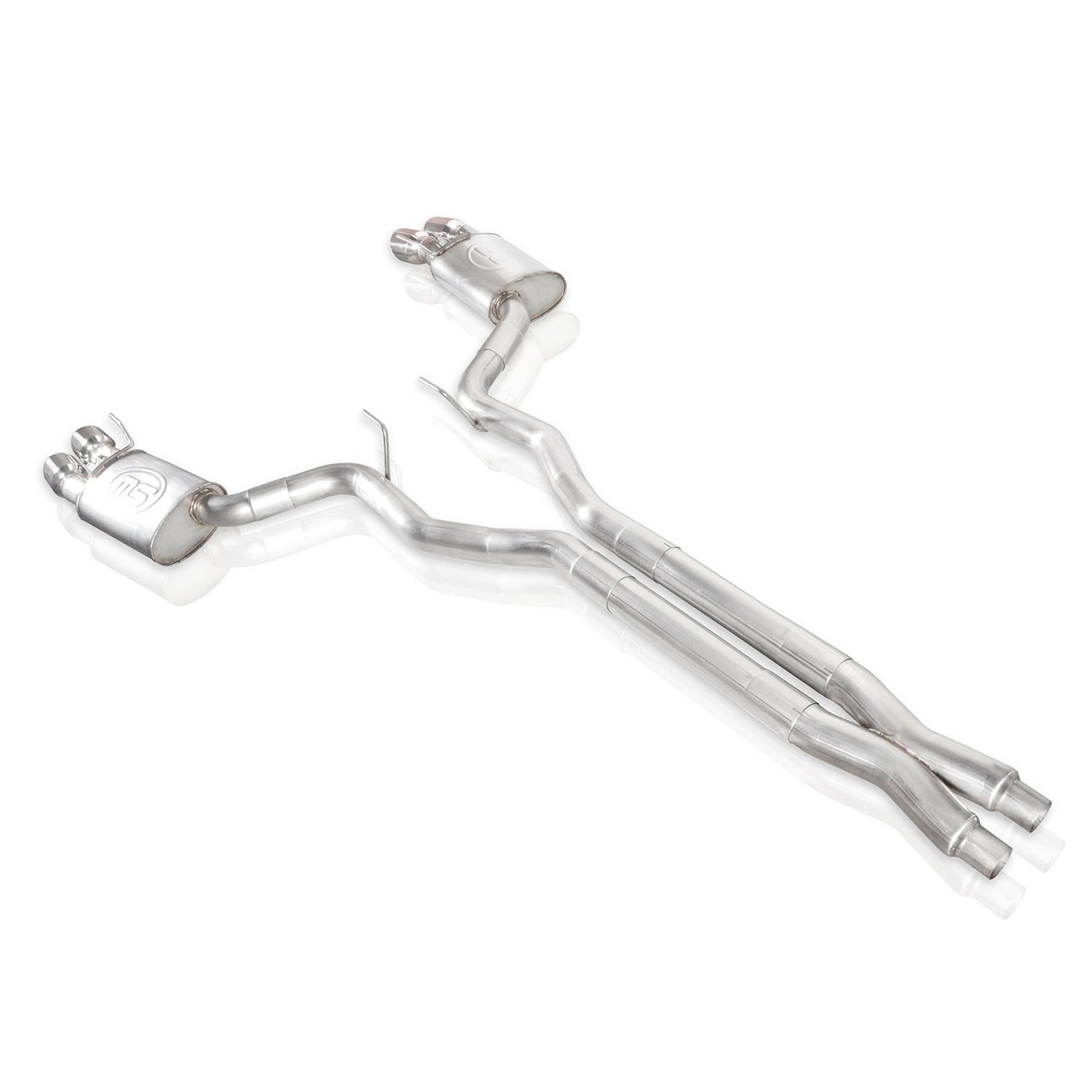 Stainless Works 2018+ Ford Mustang GT 3in Redline Series Catback X-Pipe w/Active Valves & Quad Tips thumbnail 6