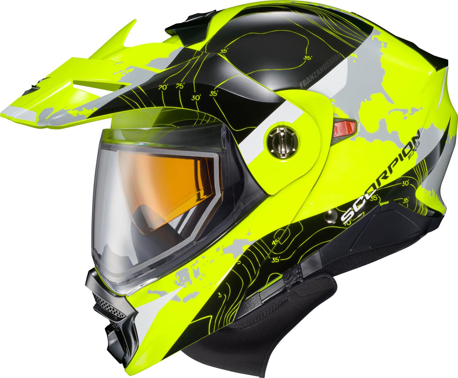 scorpion dule sport helmet ScorpionEXO T520 Full Face Touring Motorcycle with Integrated Speaker Pockets DOT ECE Approved Zuse (Black/Hi-Viz or if youre riding away from the sun Scorpion EXO Covert FX Caiman