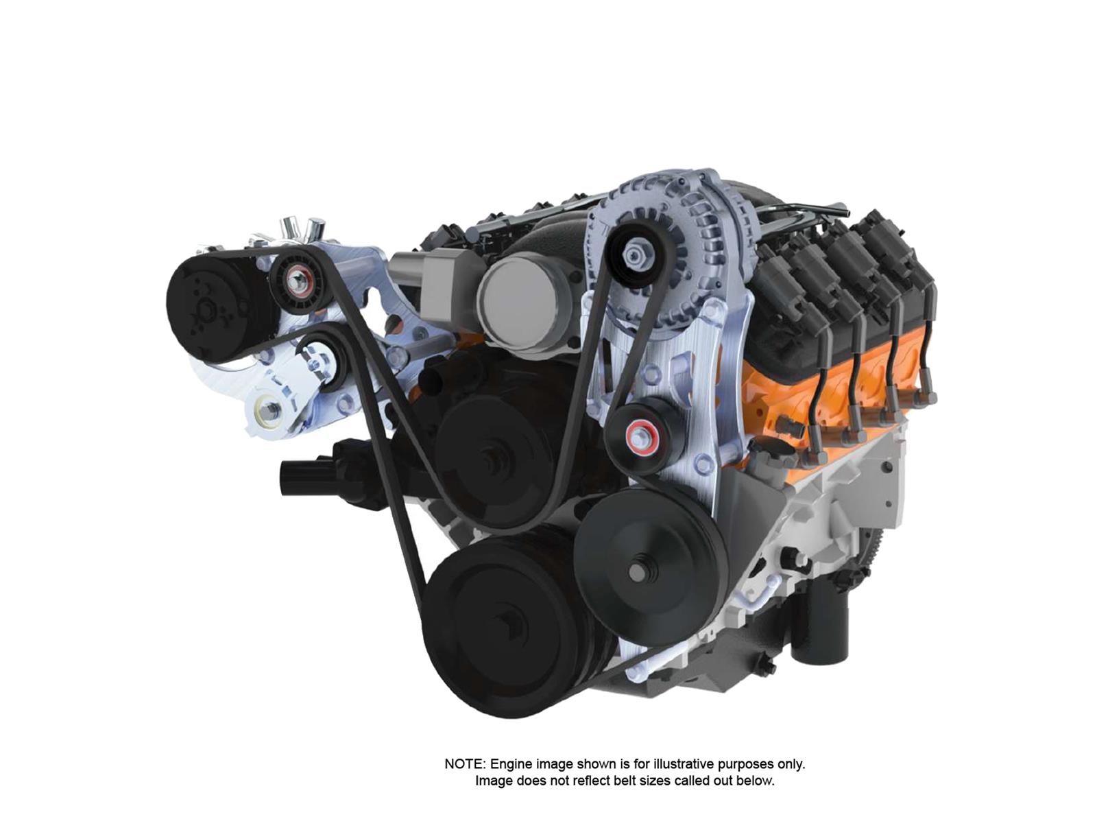 Summit Racing SUM-340831 Summit Racing™ Billet Alternator/Power
