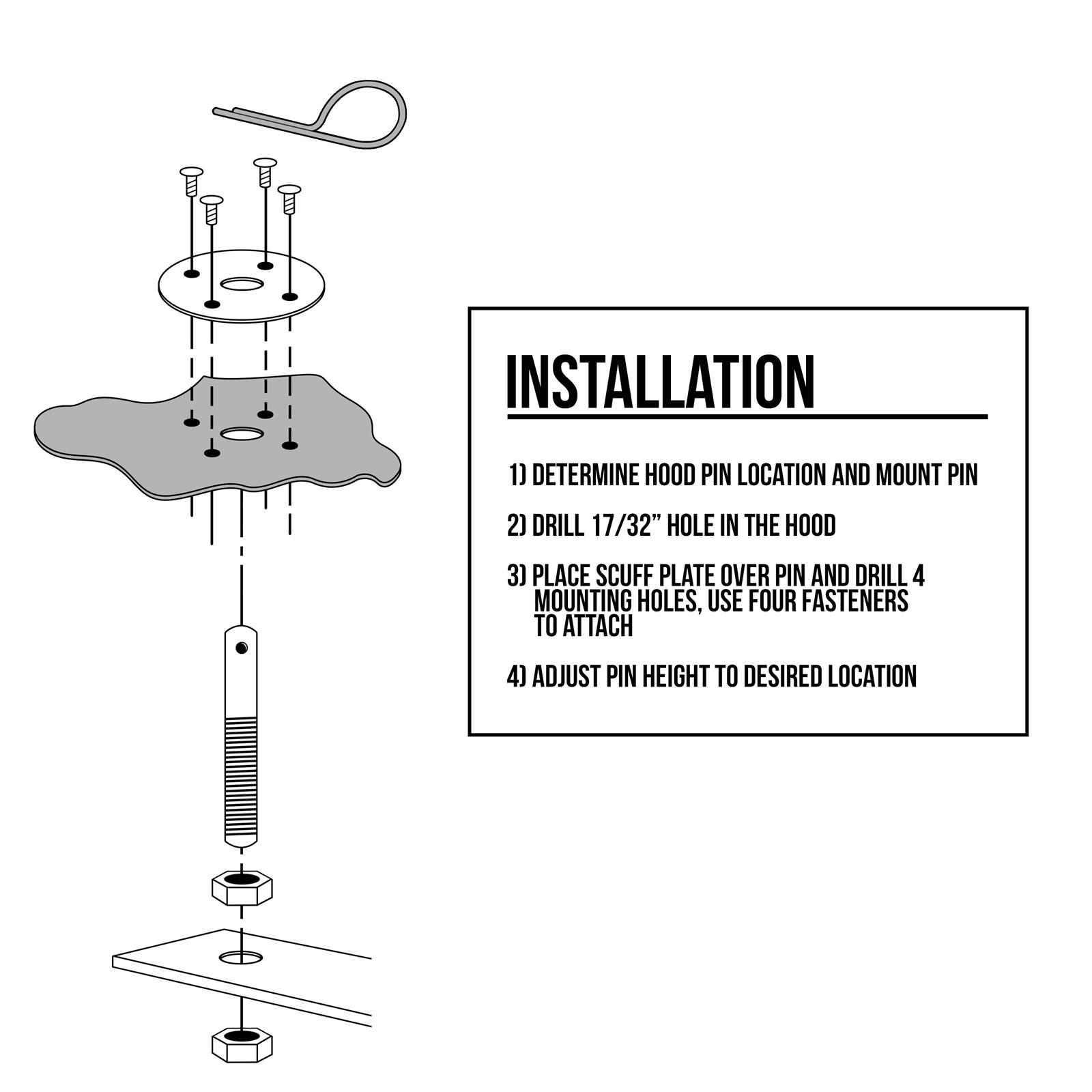 Summit Racing SUM490800 Summit Racing™ Hood Pin Sets Summit Racing