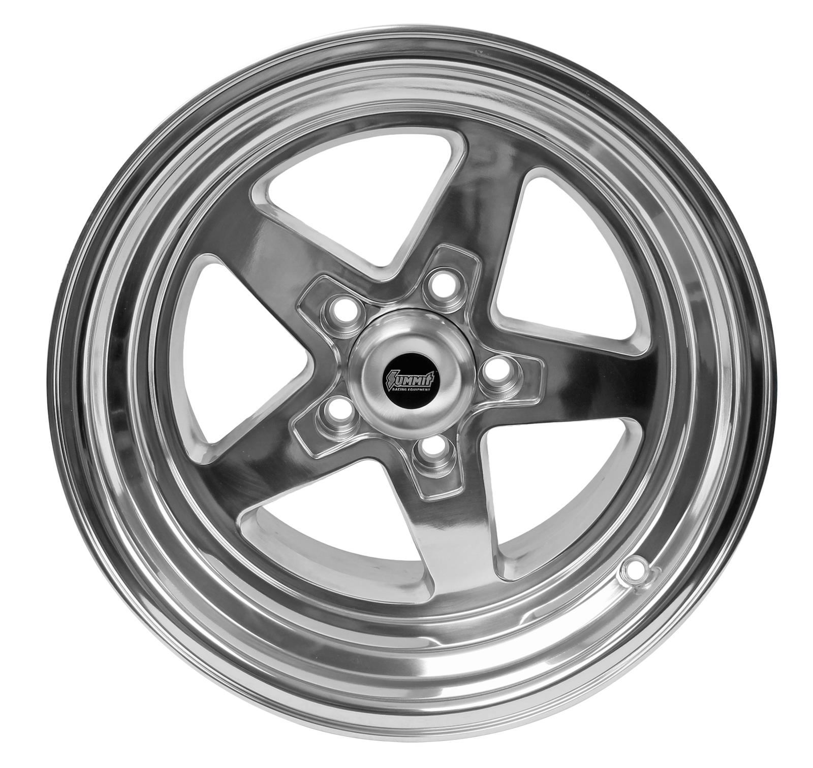Summit Racing SUM571P51650 Summit Racing™ Warrior R/T Polished Wheels
