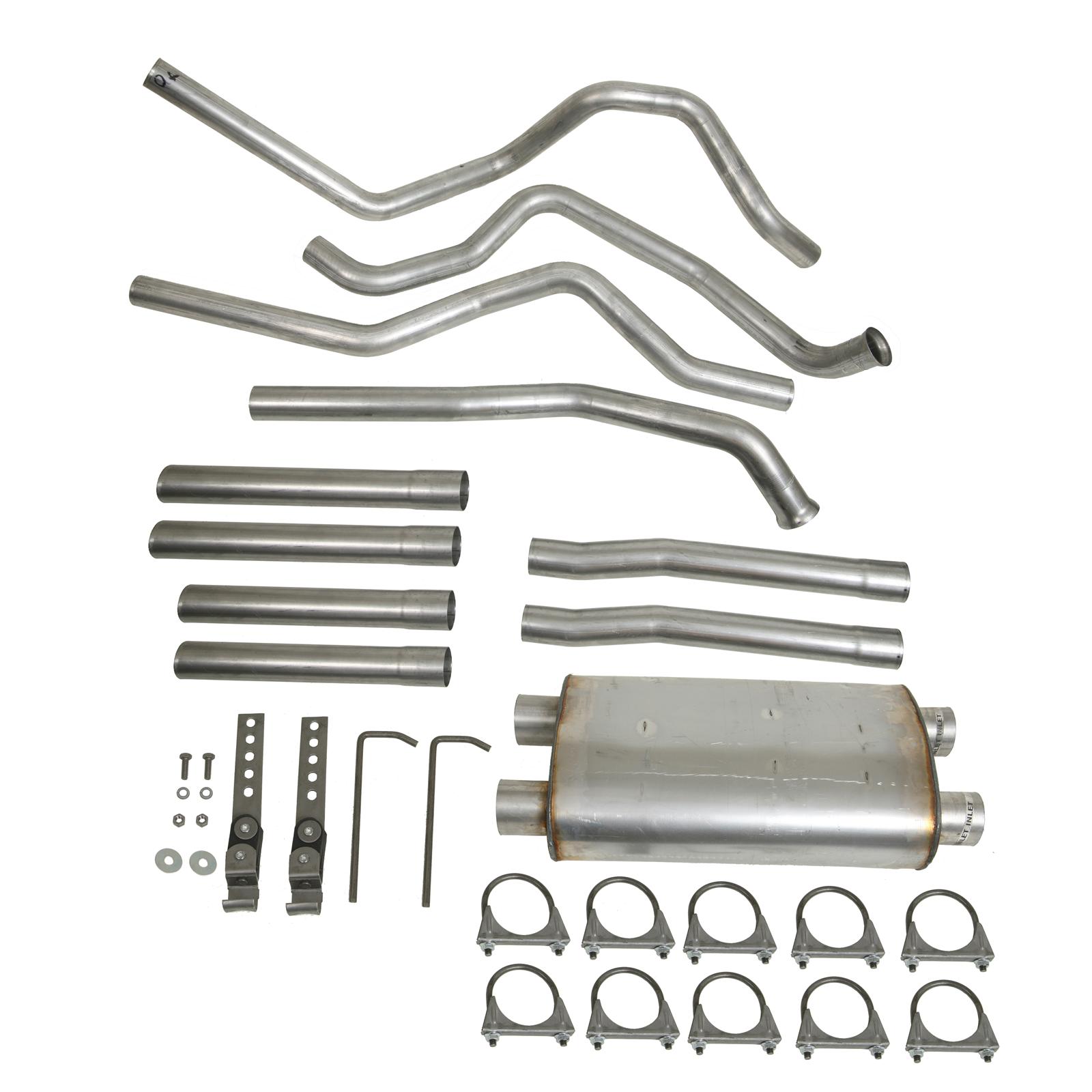 Summit Racing Exhaust System Chambered Header-Back Steel Chevy S10 Kit ...