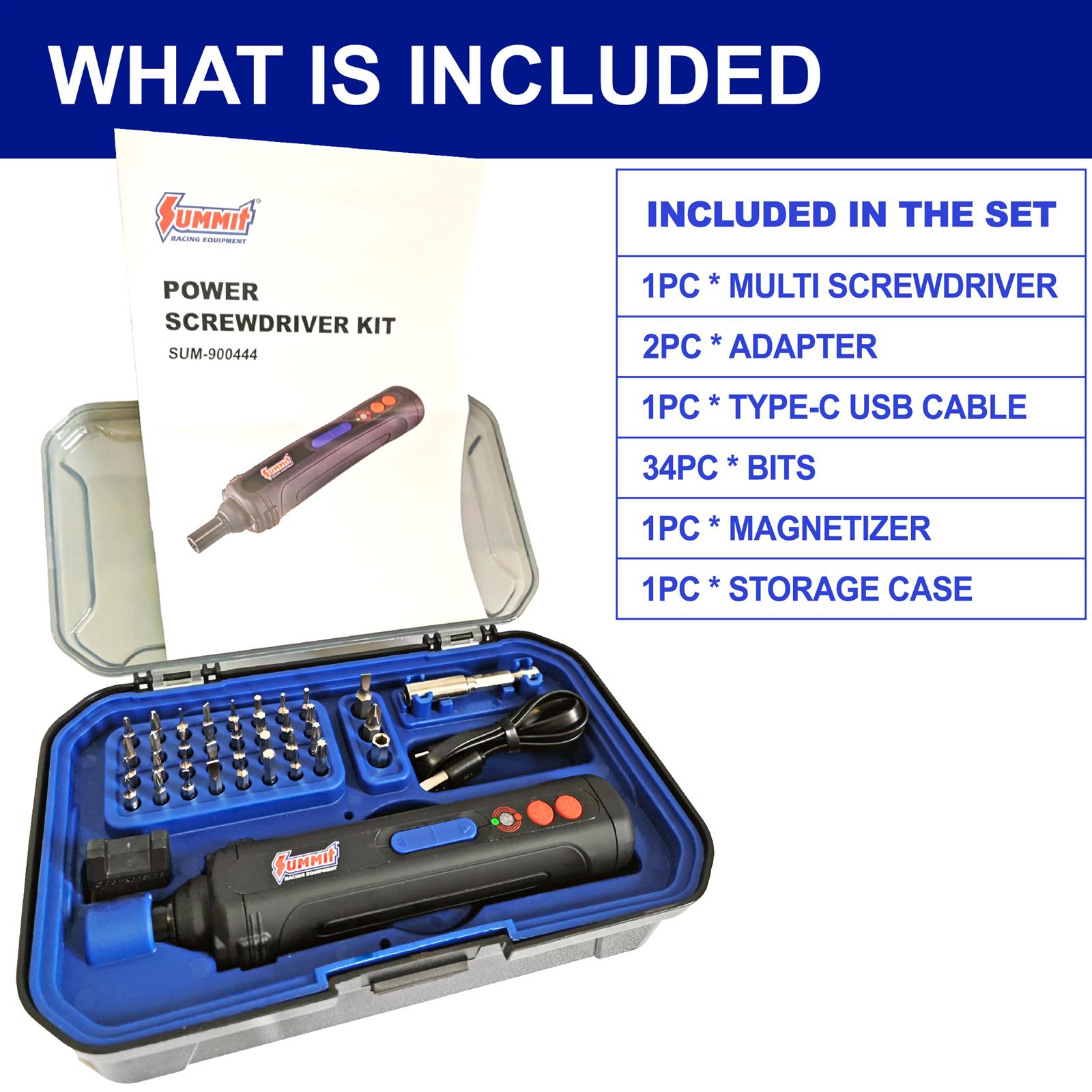 Summit Racing SUM-900444 Summit Racing™ Power Screwdriver Kits