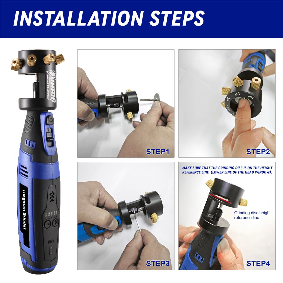 Summit Racing SUM-900598 Summit Racing™ Cordless Tungsten Grinders