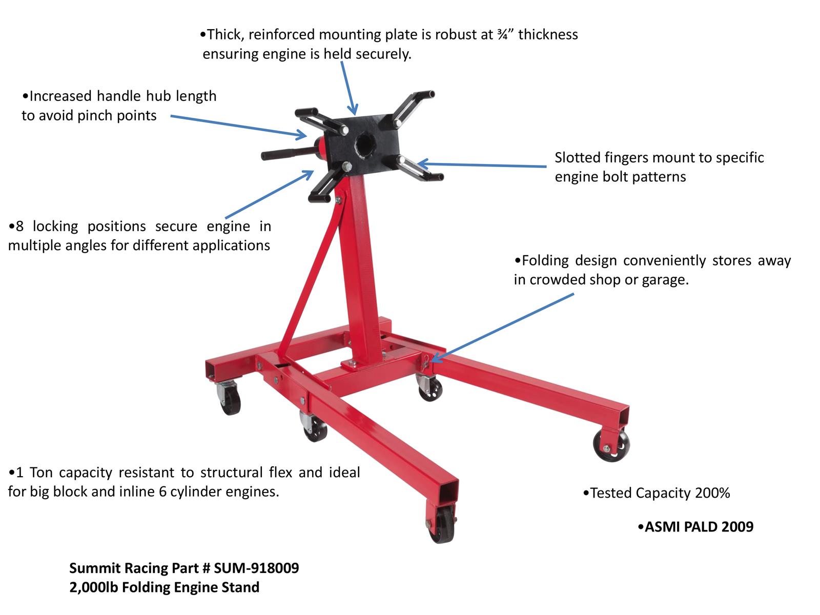 Summit Racing SUM918009 Summit Racing™ Engine Stands Summit Racing