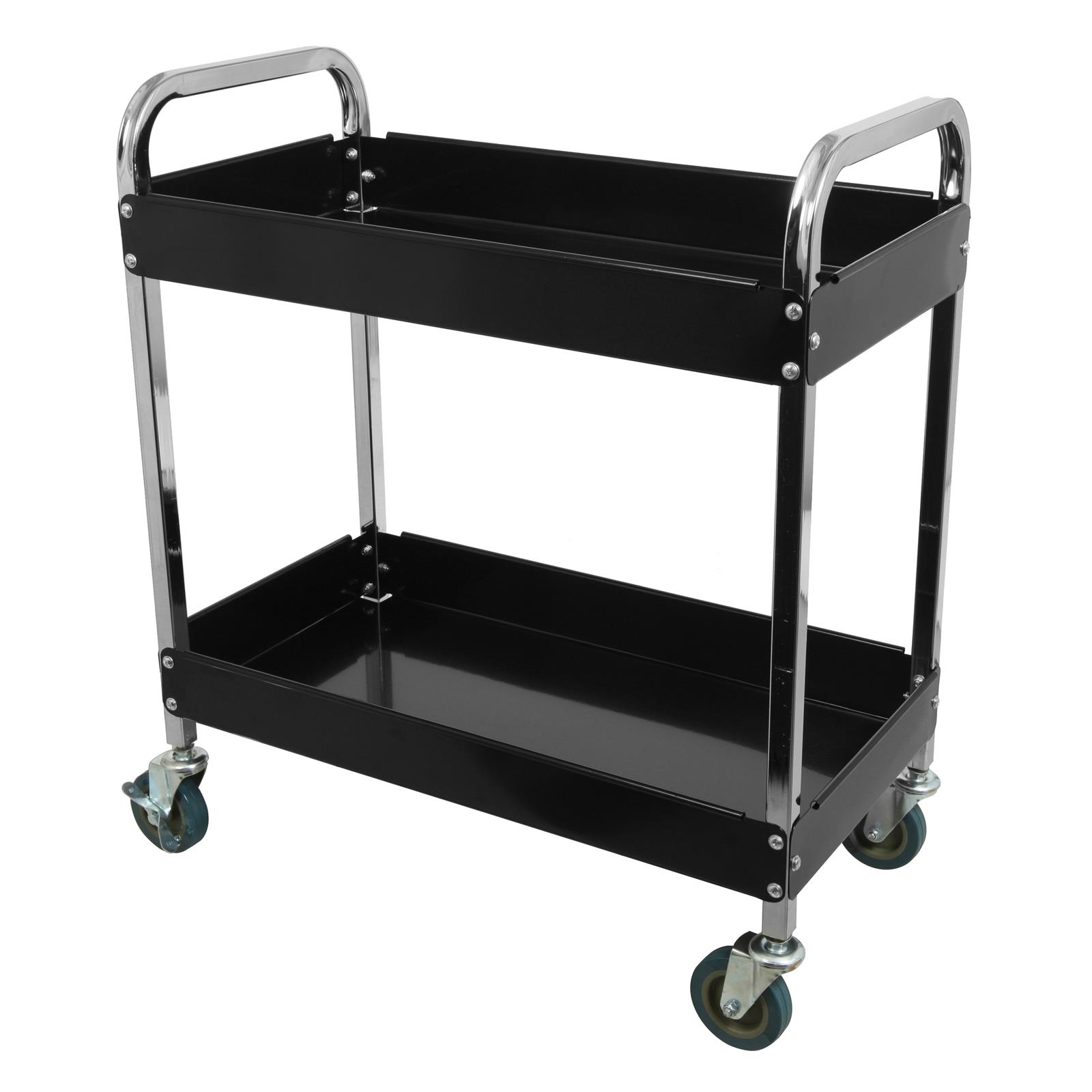 Performance Tool W54004 Two Shelf Utility Cart with Drawer