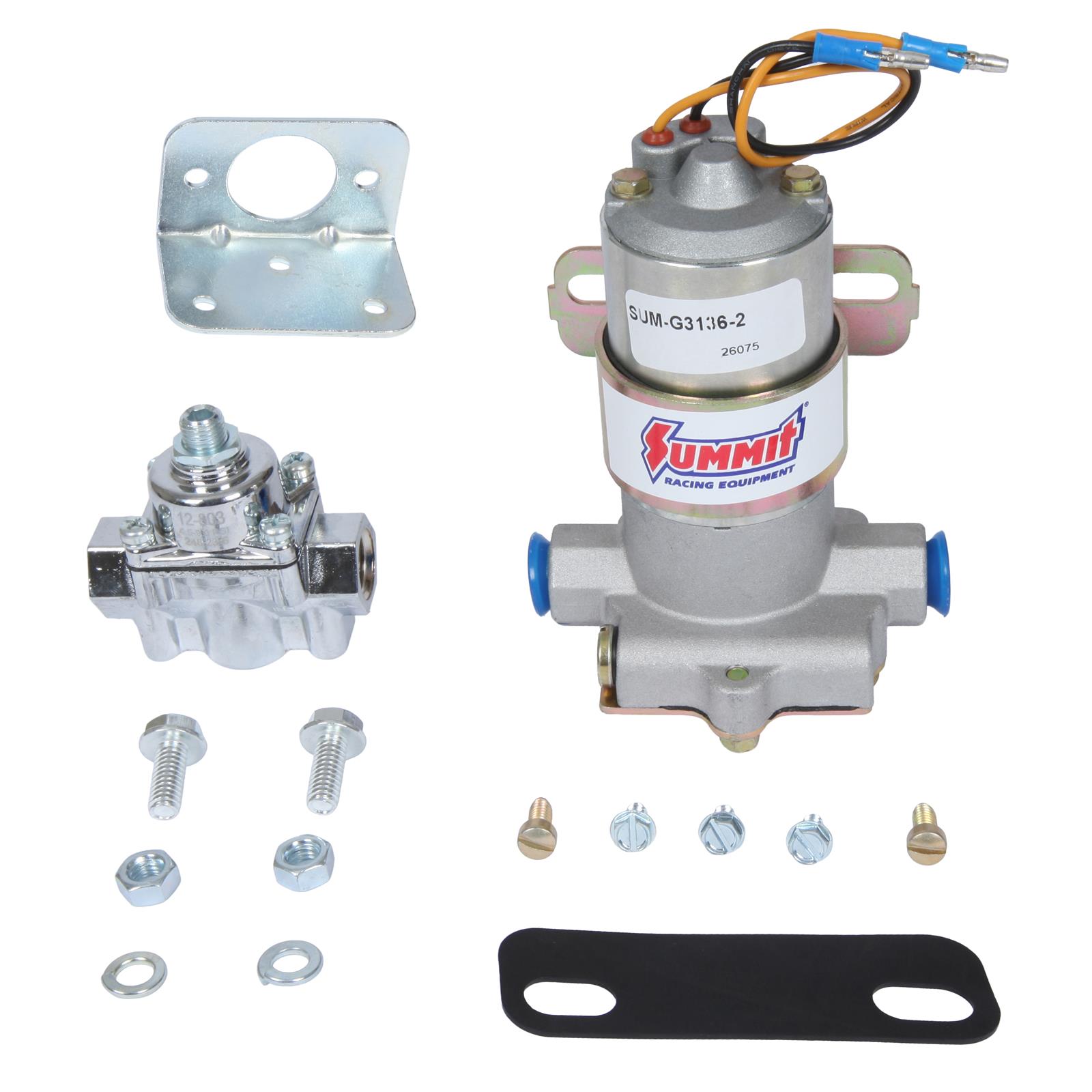 Summit Racing SUM-G3136-2 Summit Racing™ Fuel Pump and Regulator