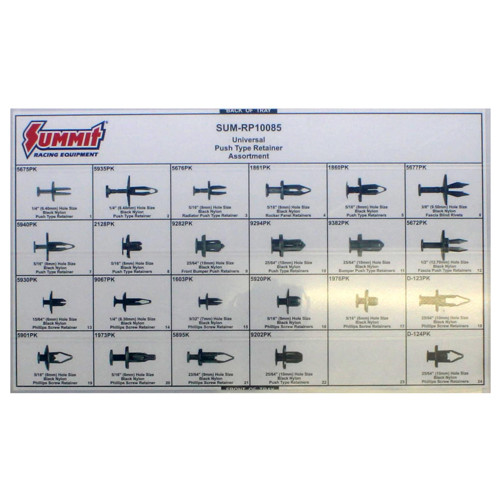 Summit Racing SUM-RP10085 Summit Racing™ Multi-Purpose Retainers ...