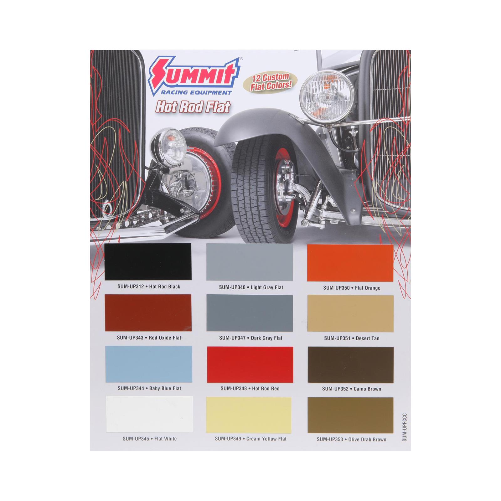 custom car paint colors chart