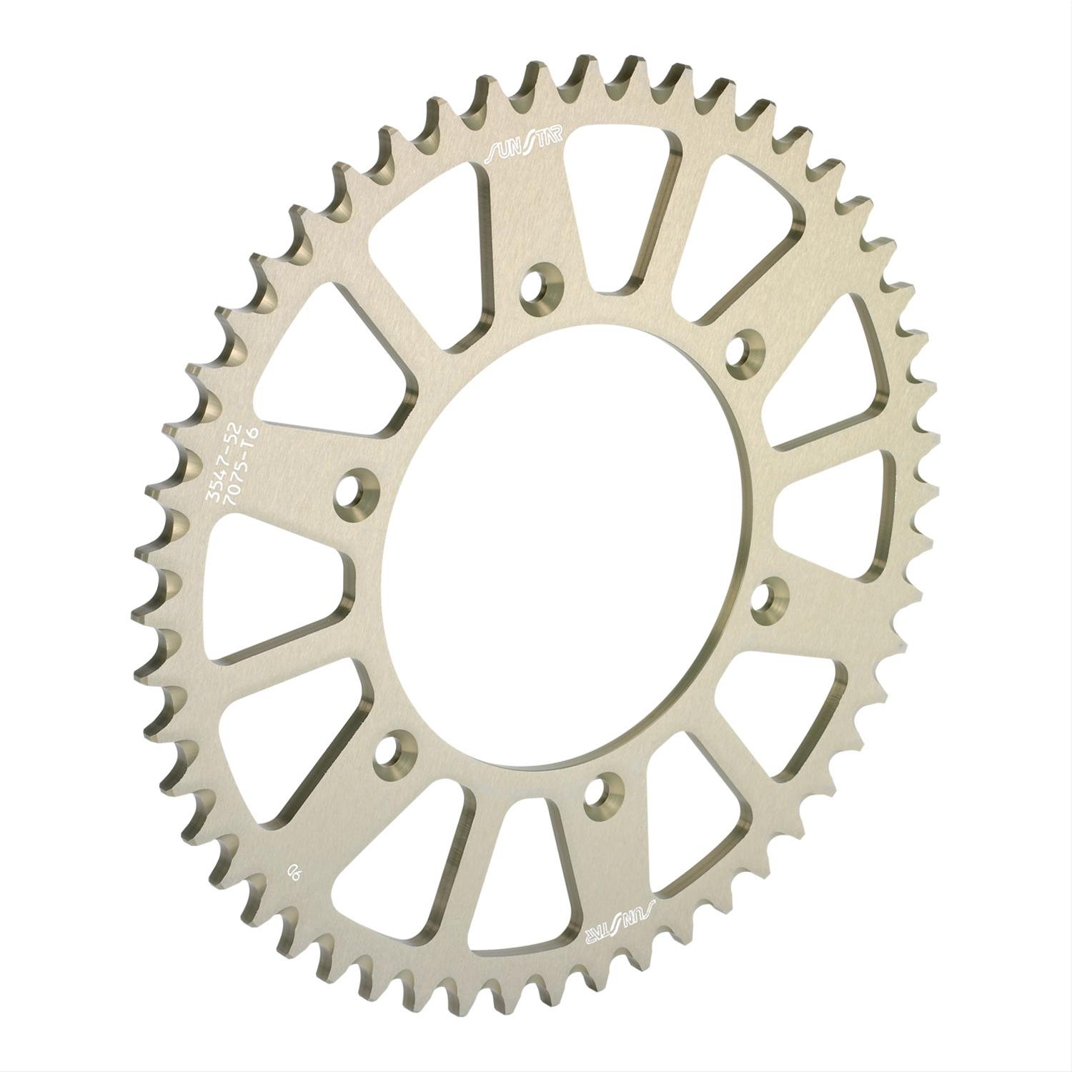 Sunstar 5-357749BK Works Triplestar Black 49-Teeth 520 Chain Size Rear Aluminum Sprocket