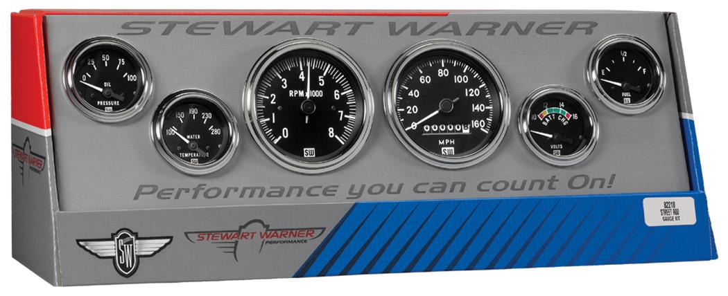 Stewart Warner 82218 Stewart Warner Deluxe Series Analog Gauge Kits |  Summit Racing