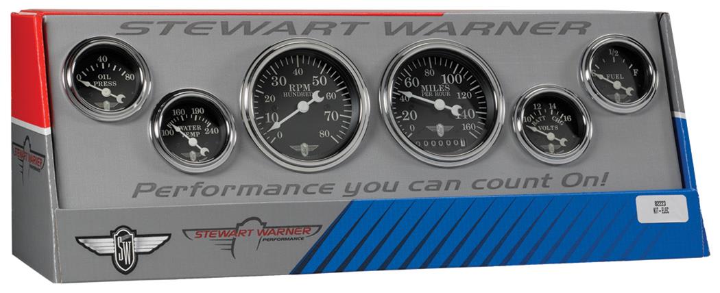 Stewart Warner 82223 Stewart Warner Wings Analog Gauge Boxed Kits