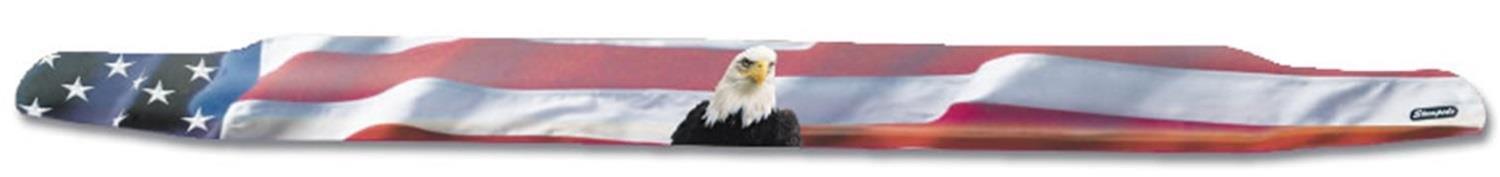 Stampede Vigilante Premium Hood Protectors 302-30 Bug Guard, Protector, 3M Automotive-grade Adhesive, Acrylic, GM Trucks, American Flag with Eagle, Each