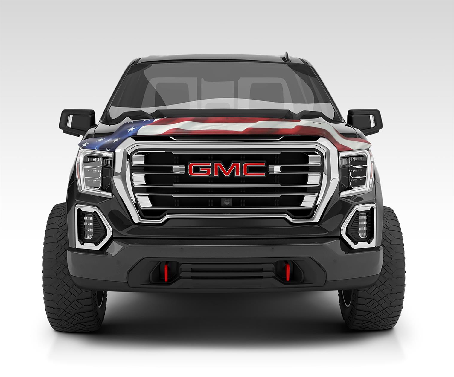Stampede Vigilante Premium Hood Protectors 3022-41 Bugsheild, HS Flag 2019-2019 GMC Sierra 1500 thumbnail 2