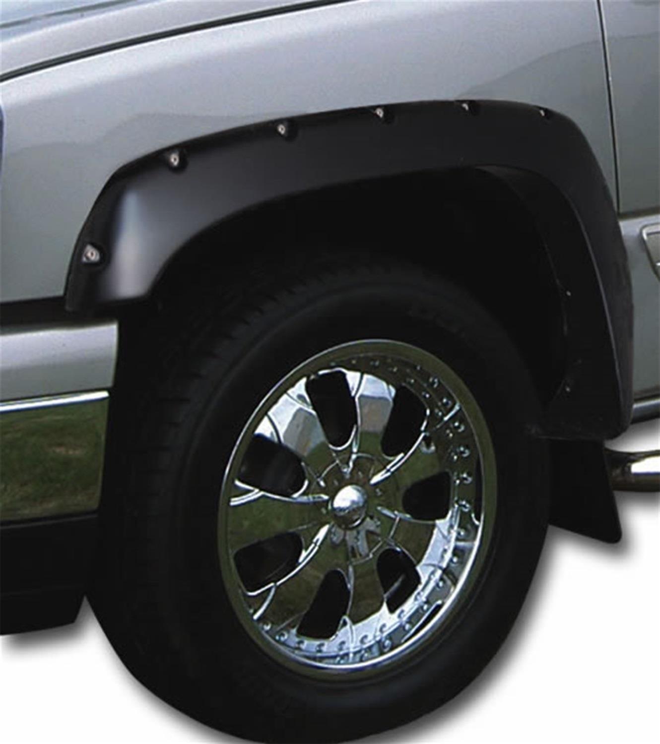 Stampede Ruff Riderz Fender Flares 8439-2 Flares, Riderz, Front and Rear, Thermoplastic, Black, Ford, Super Duty, Set of 4