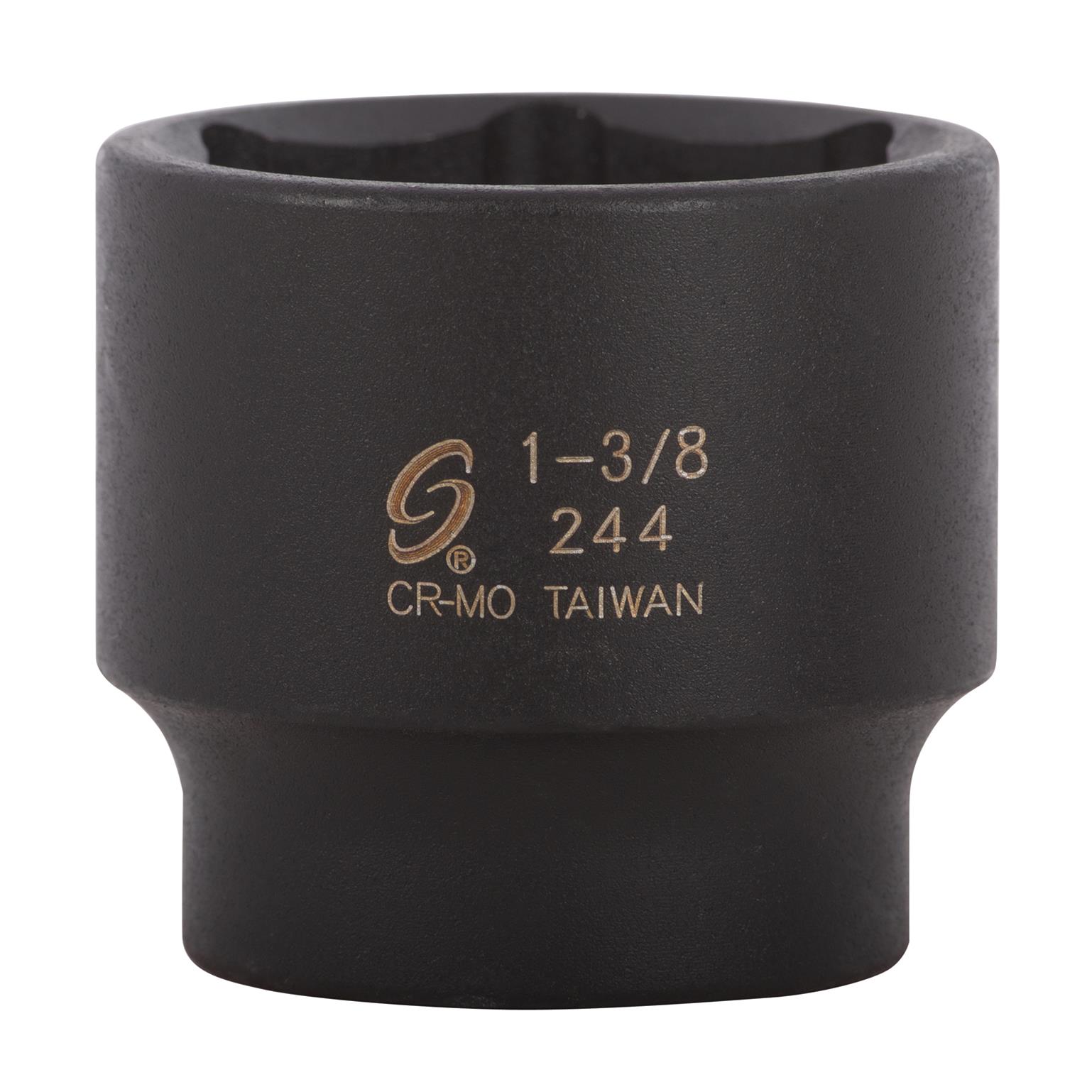 Sunex 244 1/2-Inch Drive X 1-3/8-Inch Standard Impact Socket – CR-MO Alloy Steel, Radius Corner Design