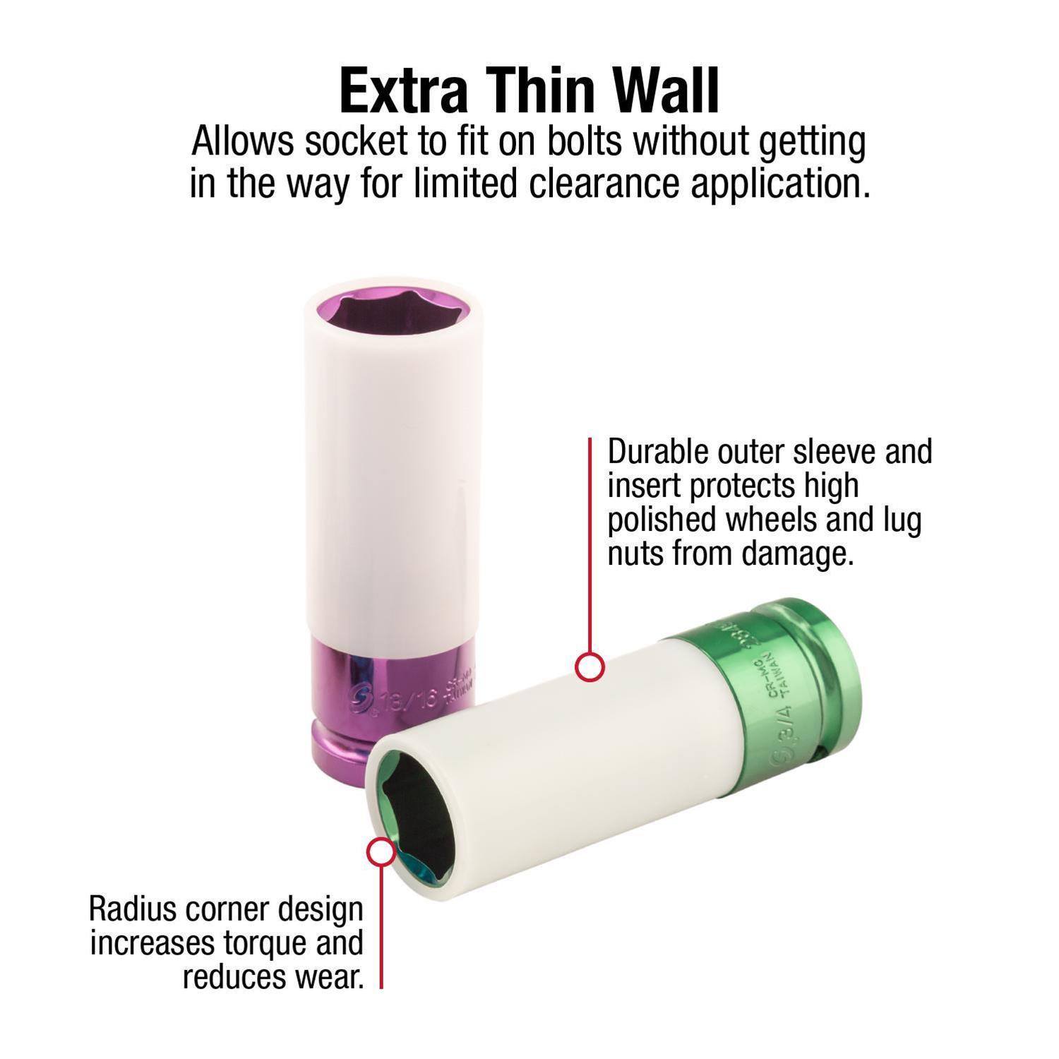 Sunex 2849 Sunex Tools Extra-Thin Wall Wheel Protector Impact
