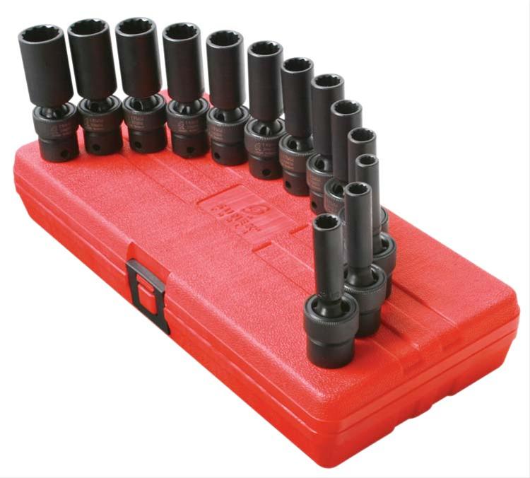 Universal 13. Impact socket 12pt. universal (13 штук).