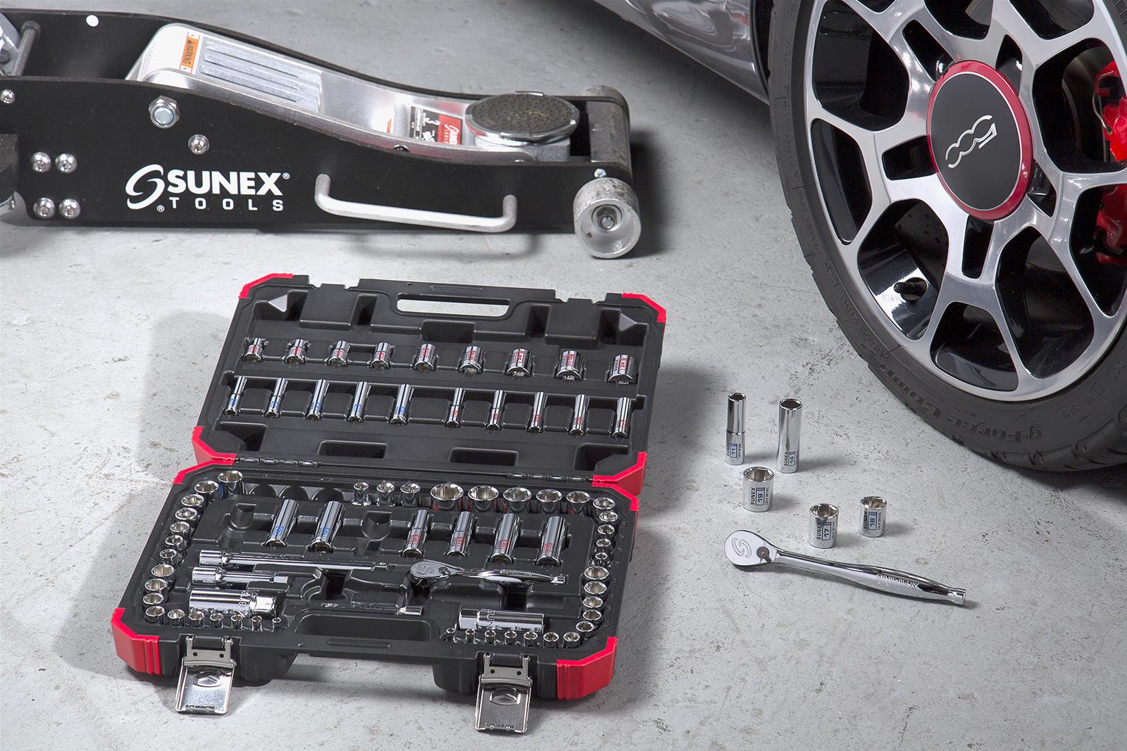 Sunex 3879 Sunex Tools 1/4 in. and 3/8 in. Drive 79-Piece Chrome