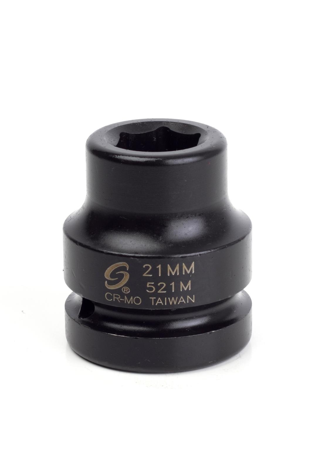Sunex 521 M 1 Stecknuss, 21 Mm, 1-Zoll Antrieb – Robuste Schlag-Stecknuss Aus Chrom-Molybdän