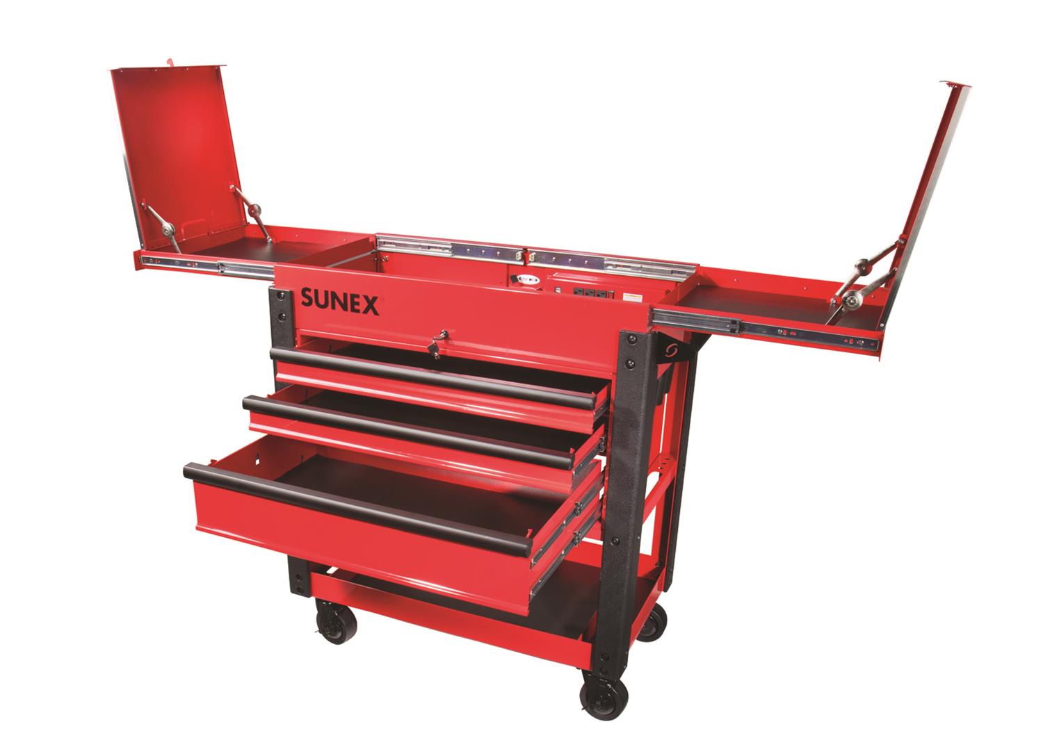 Sunex 8035XT Sunex Tools 3Drawer Slide Top Utility Carts Summit Racing