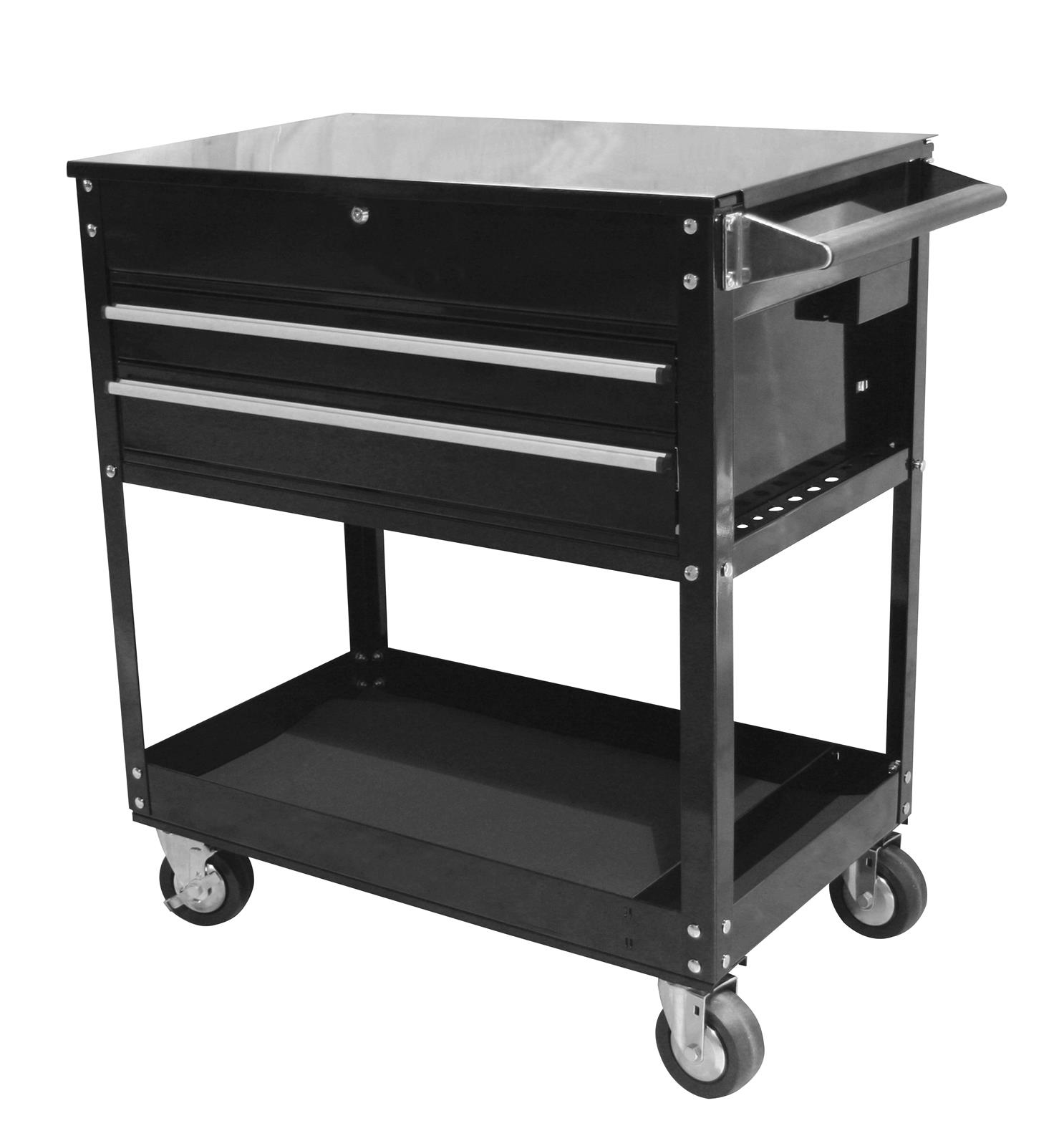 2 Drawer Locking Top Service Cart - 500 Lb Capacity, Sunex International