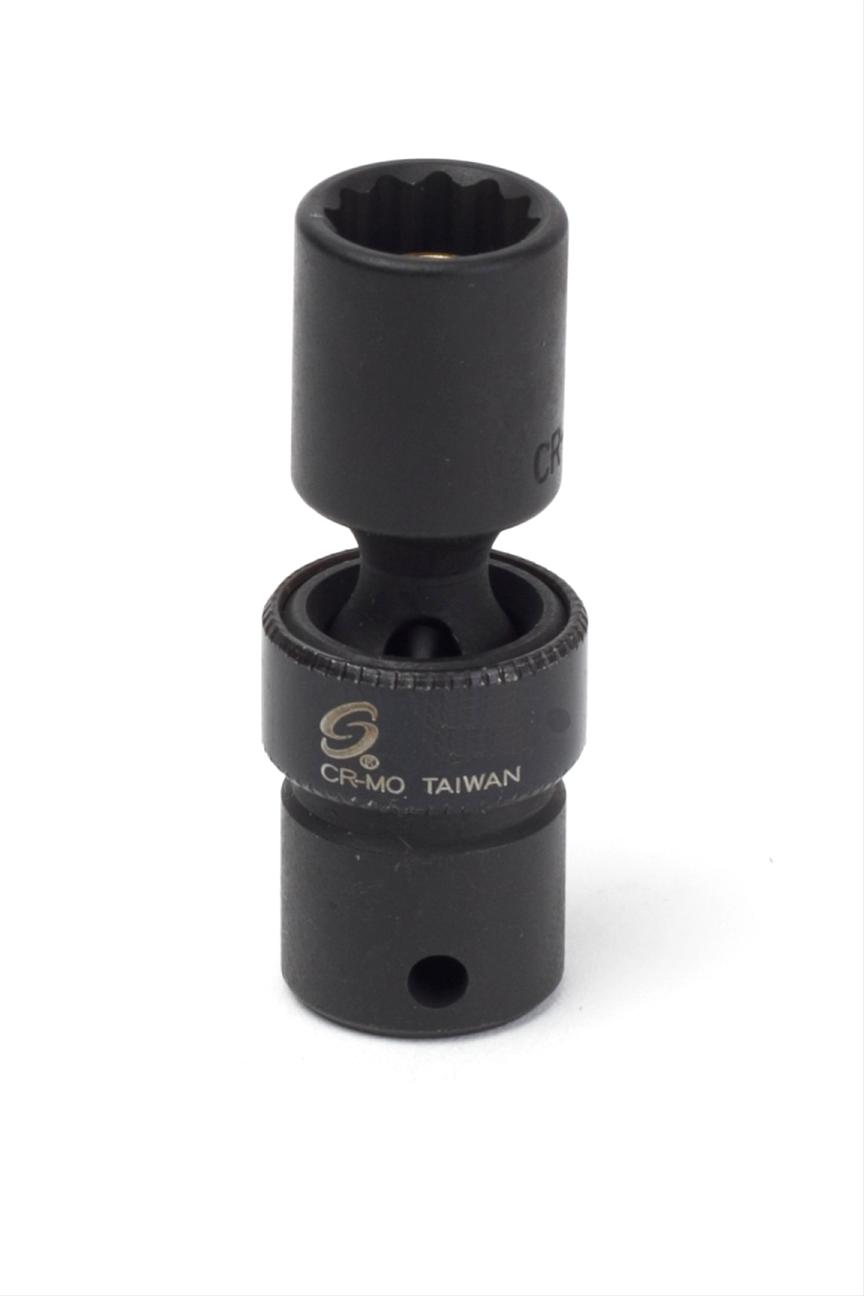 12 Pt 10mm Magnetic Universal Impact Socket Sunex 810ZUMMG 1/4" Dr 
