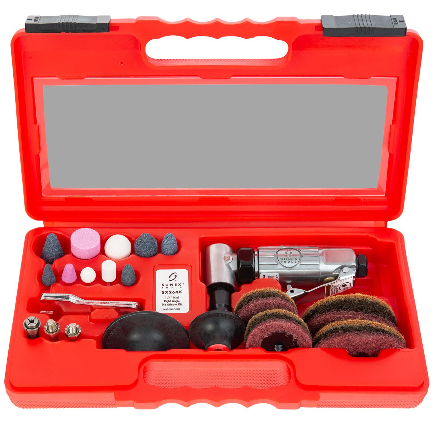 アメリカ 米国 セット Sunex SX264K Sunex Tools 1/4 in. Mini Angle Air Die Grinders