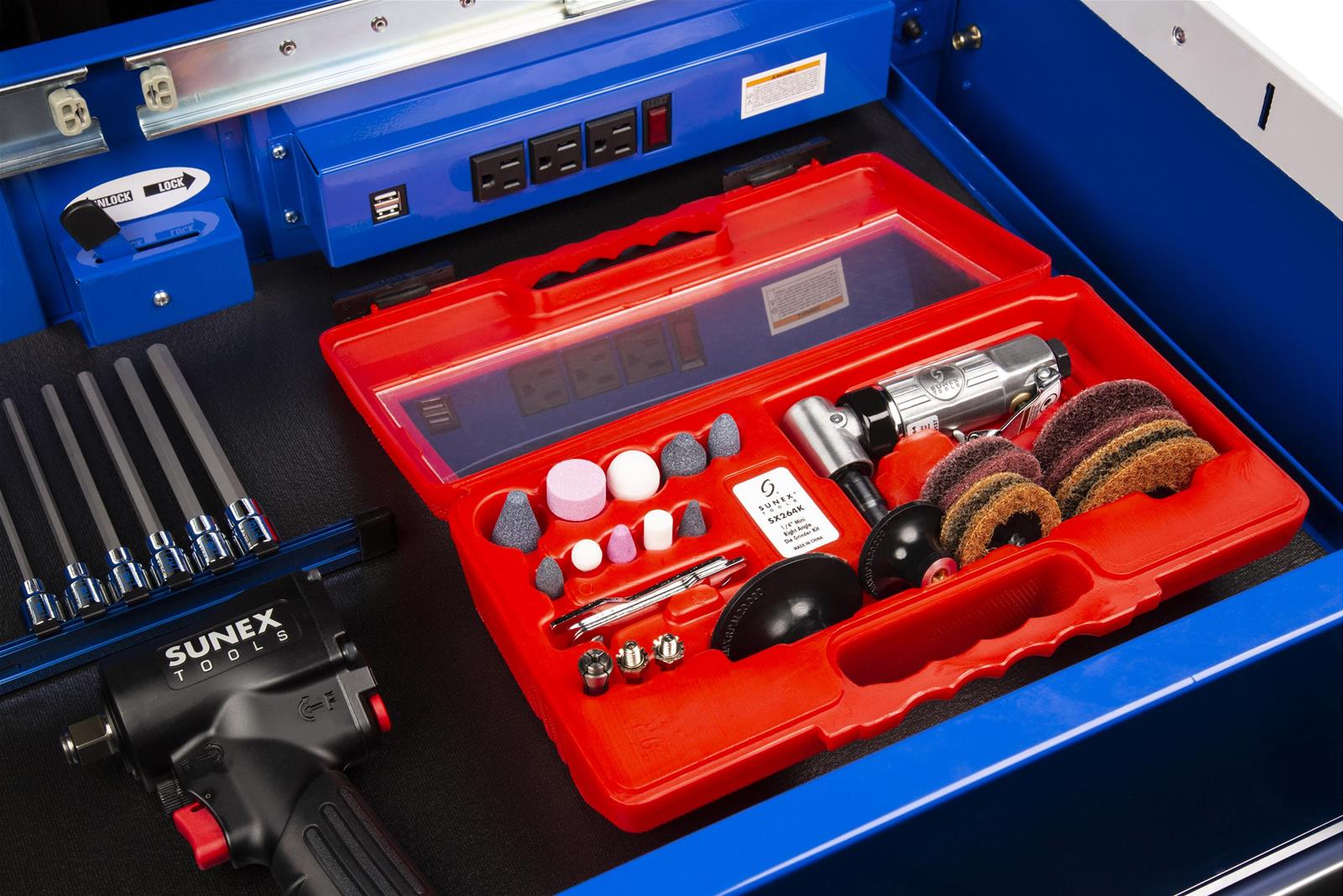Sunex SX264K Sunex Tools 1/4 in. Mini Angle Air Die Grinders