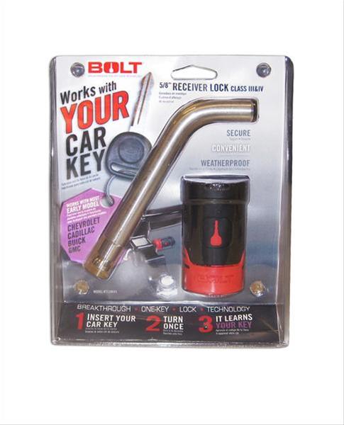 BOLT Receiver Locks 7018445 Lock, 0.625 in. Receiver/Coupler Diameter, Uses GM Ignition Key, Each thumbnail 2
