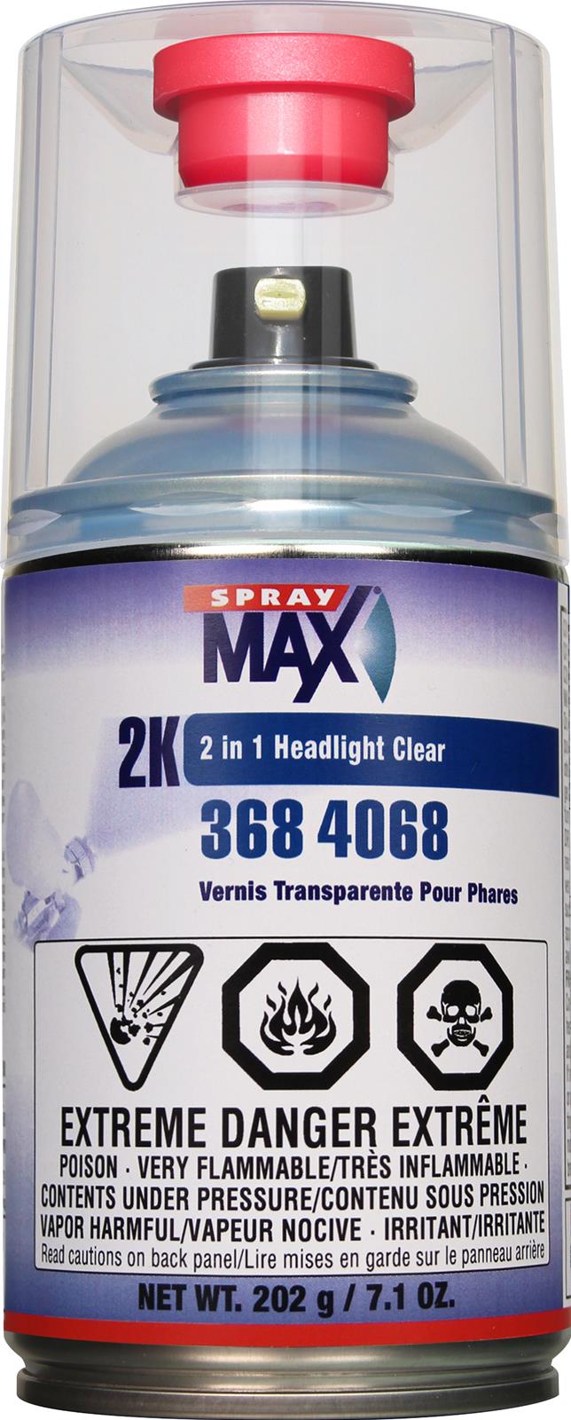 Spraymax 3684068 SprayMax 2K 2-in-1 Headlight Clear Coat