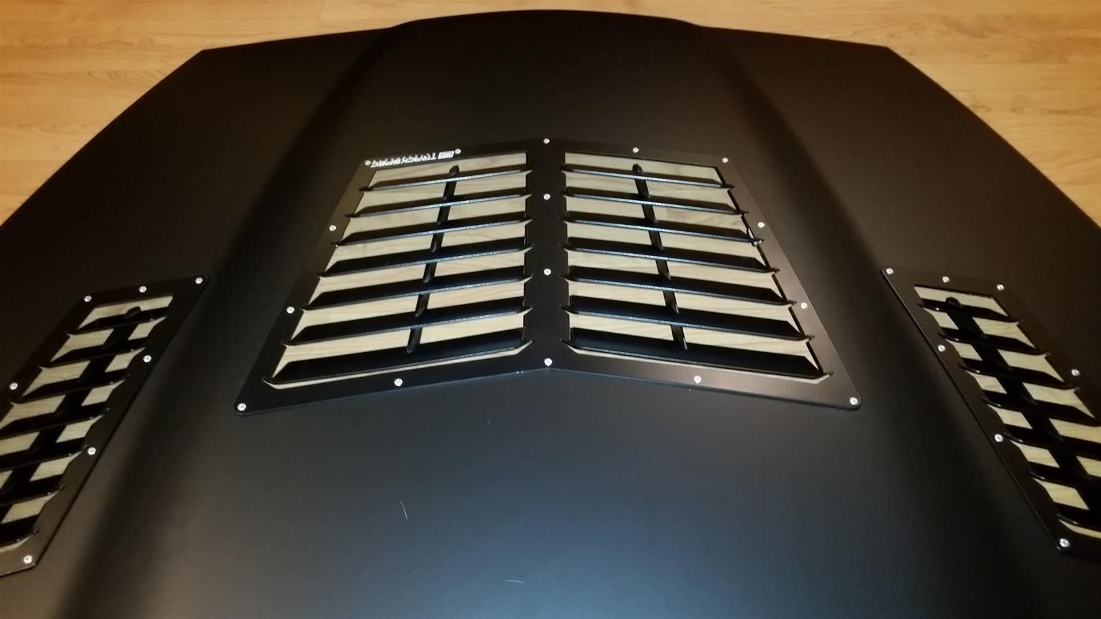 Trackspec Motorsports C6T1HL-B Trackspec T1 Hood Louvers | Summit
