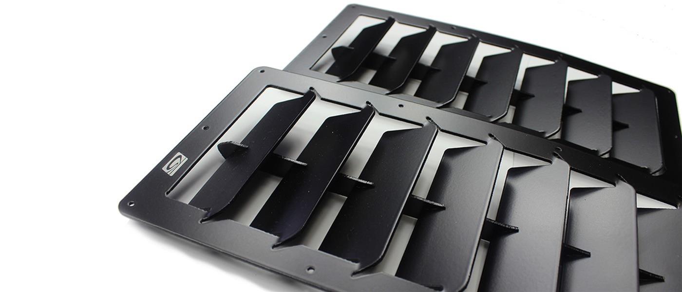 Trackspec Motorsports U5512SHL Trackspec Hood Louvers | Summit Racing