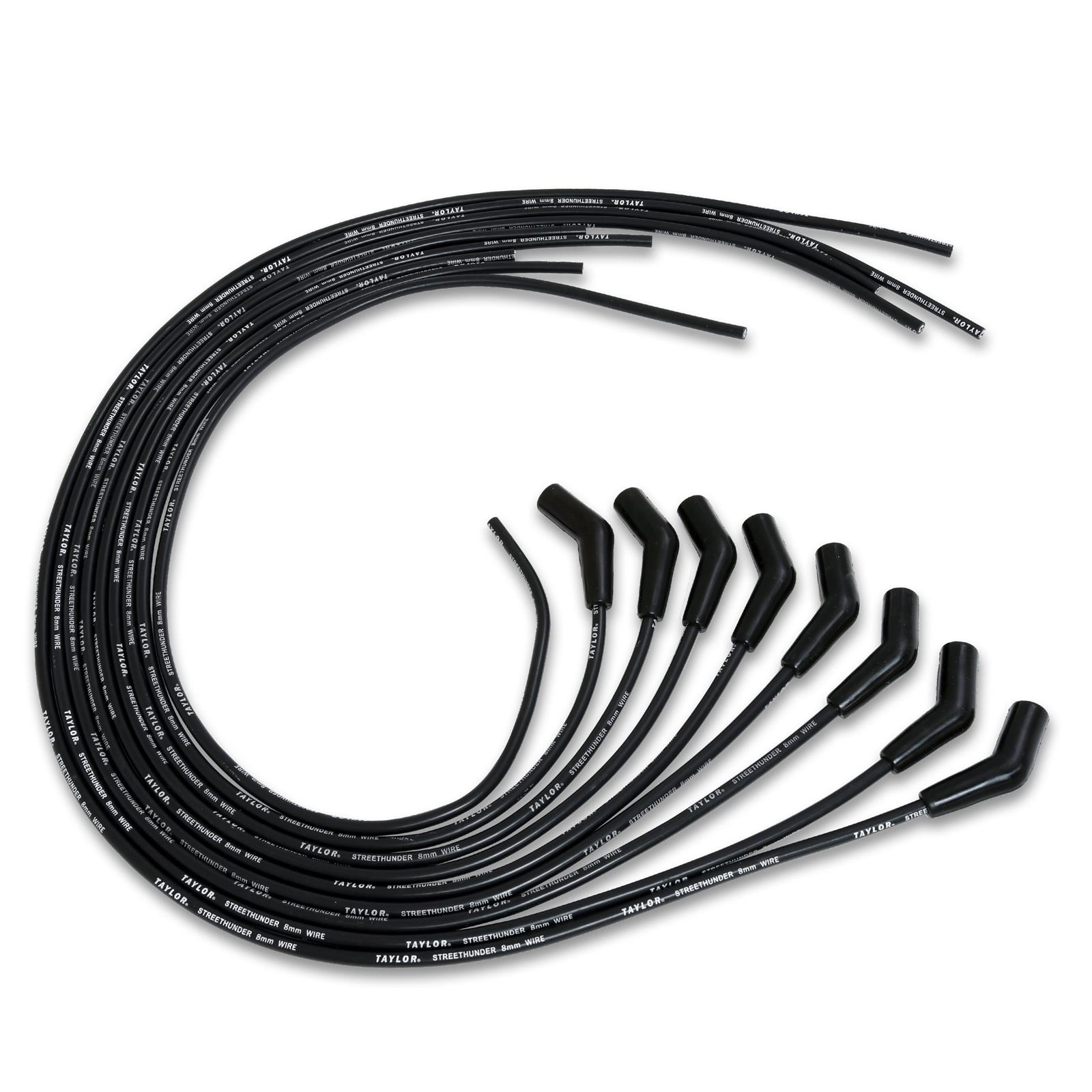 Taylor Cable Spark Plug Wire Set StreeThunder 135-Degree Black 50053