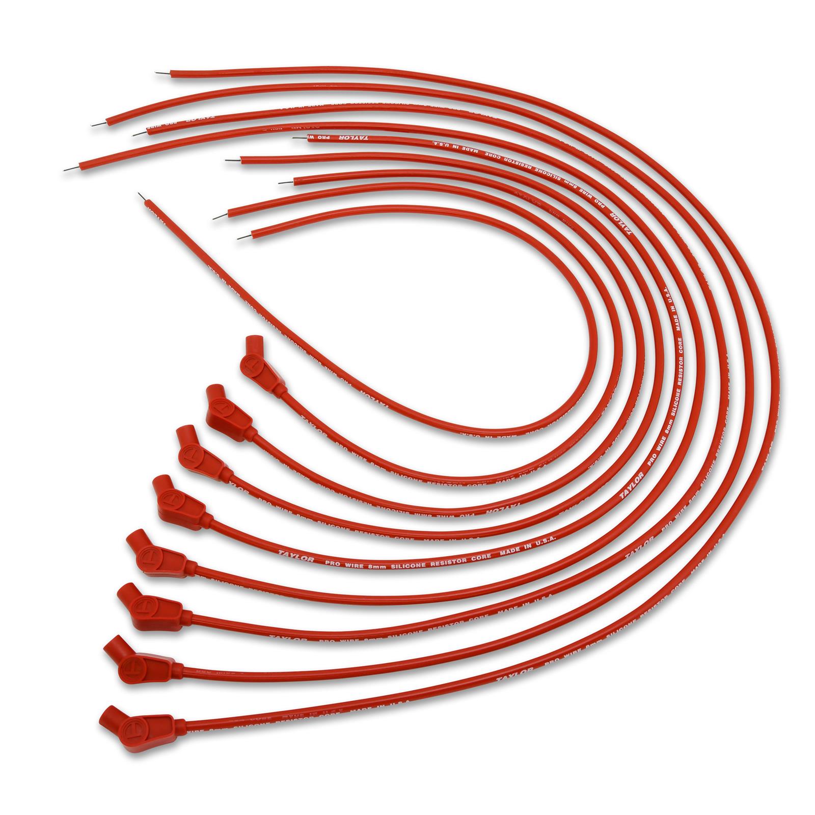 Taylor Cable Spark Plug Wire Set 8mm Pro Wire 135-Degree 70253 Taylor Cable Spark Plug Wire Set 8mm Pro Wire 135-Degree 70253