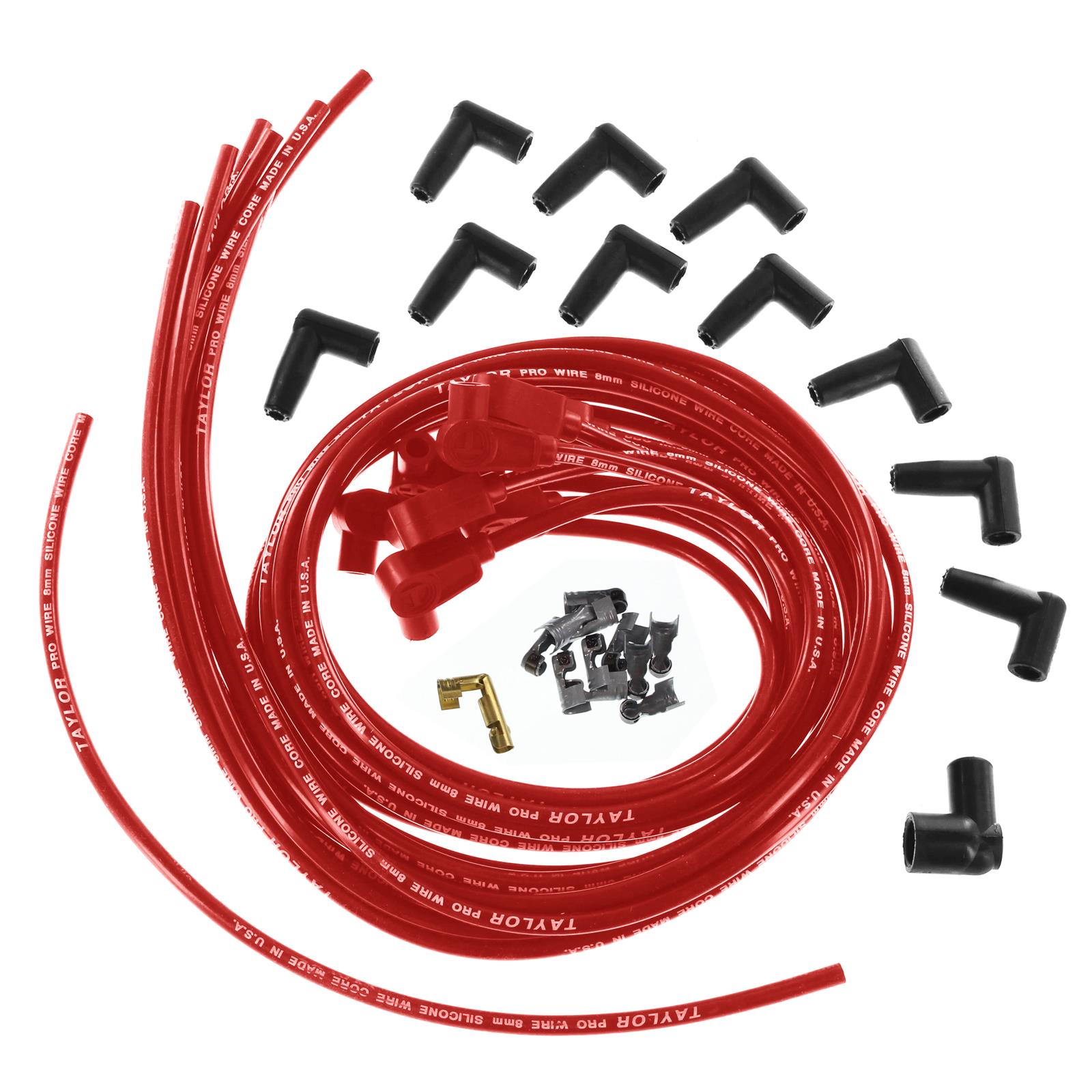 Taylor Cable 70260 Taylor 8mm Pro Wire Universal Spark Plug Wire Sets