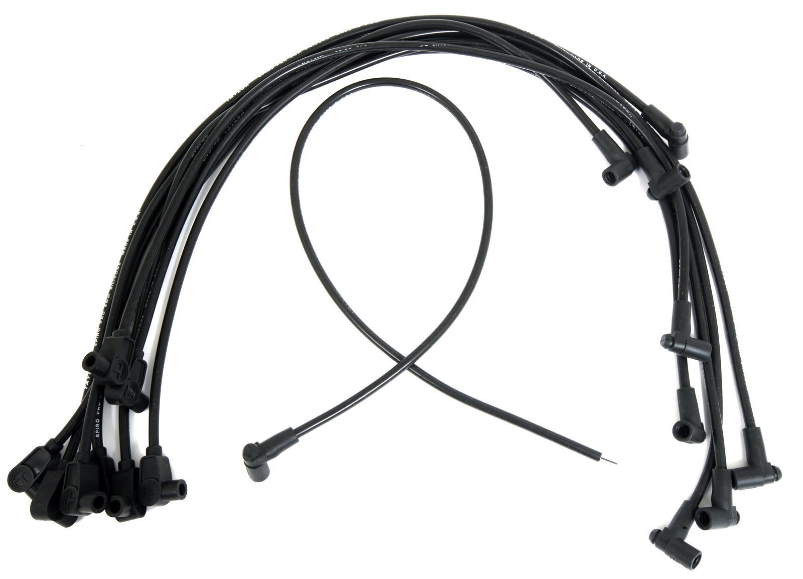 Taylor Cable Spark Plug Wire Set SBC 8mm Spiro-Pro 90 Degree 76030 Taylor Cable Spark Plug Wire Set SBC 8mm Spiro-Pro 90 Degree 76030